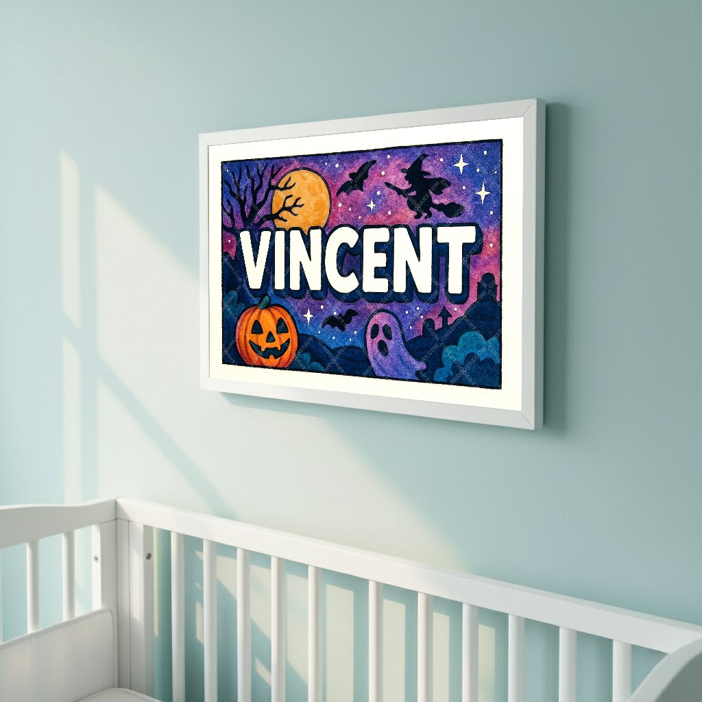 Personalized name art for Vincent