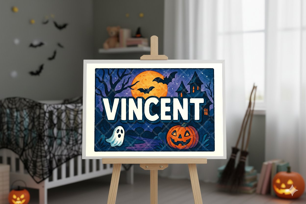 Personalized name art for Vincent