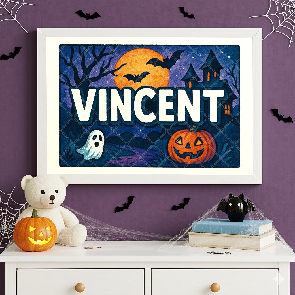 Personalized name art for Vincent