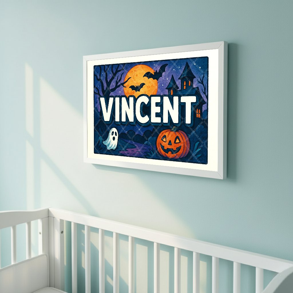Personalized name art for Vincent