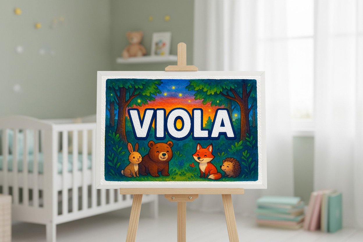 Personalized name art for Viola