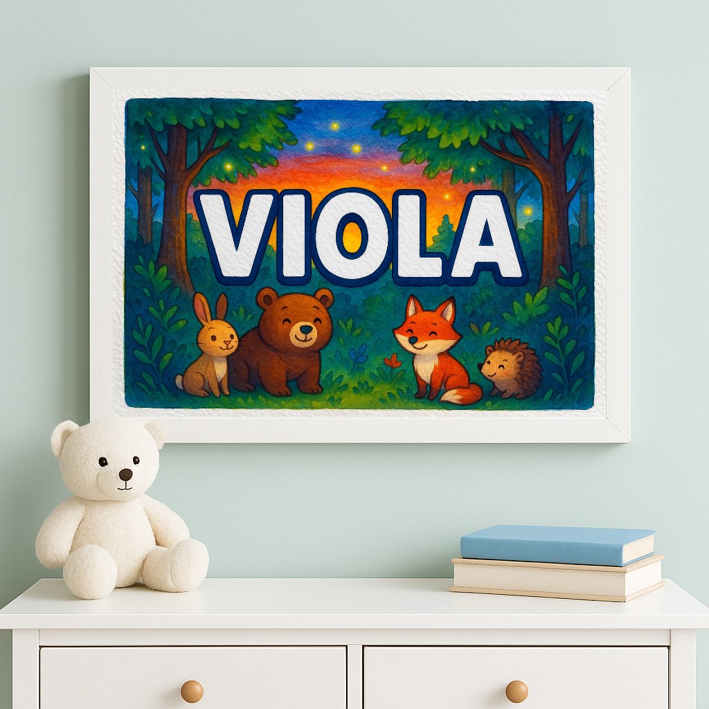 Personalized name art for Viola