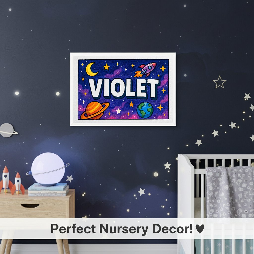 Personalized name art for Violet
