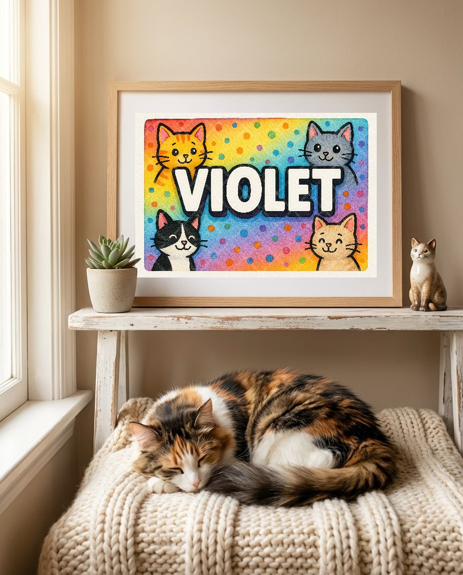 Personalized name art for Violet