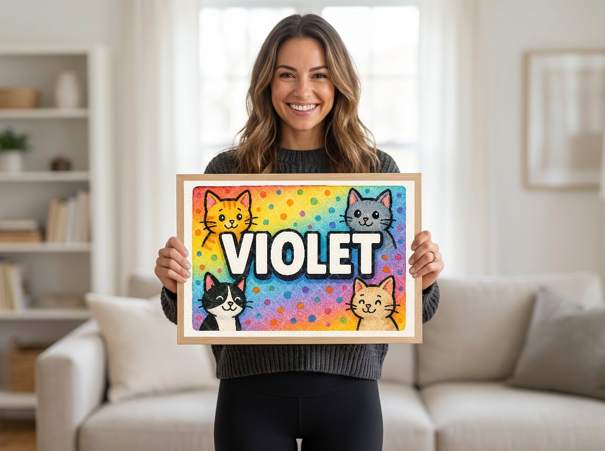 Personalized name art for Violet
