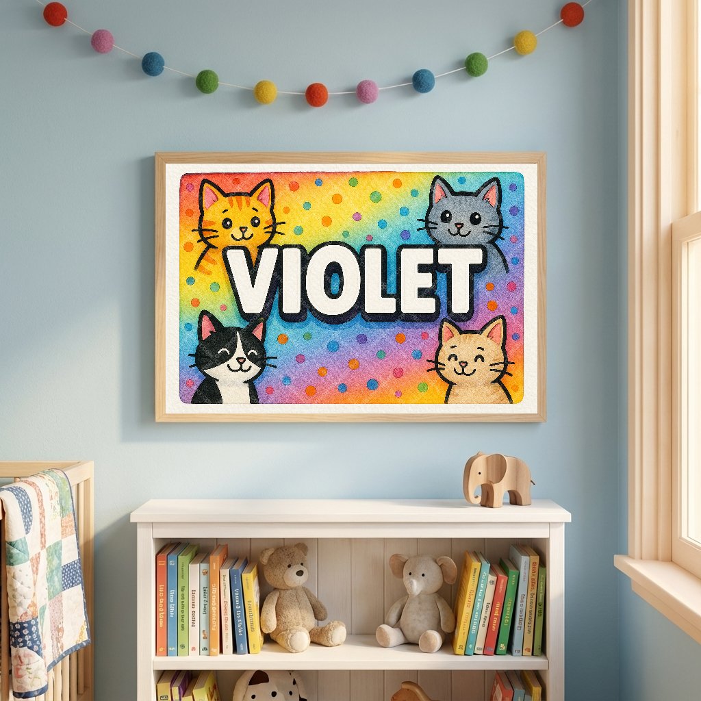 Personalized name art for Violet