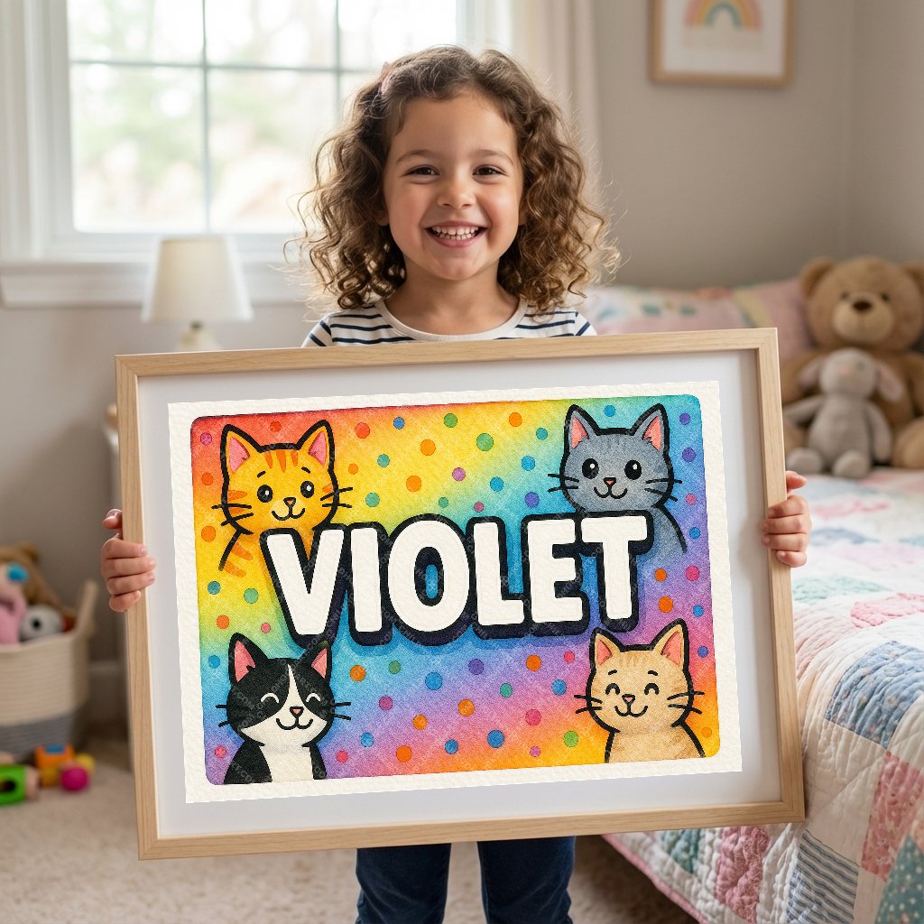 Personalized name art for Violet