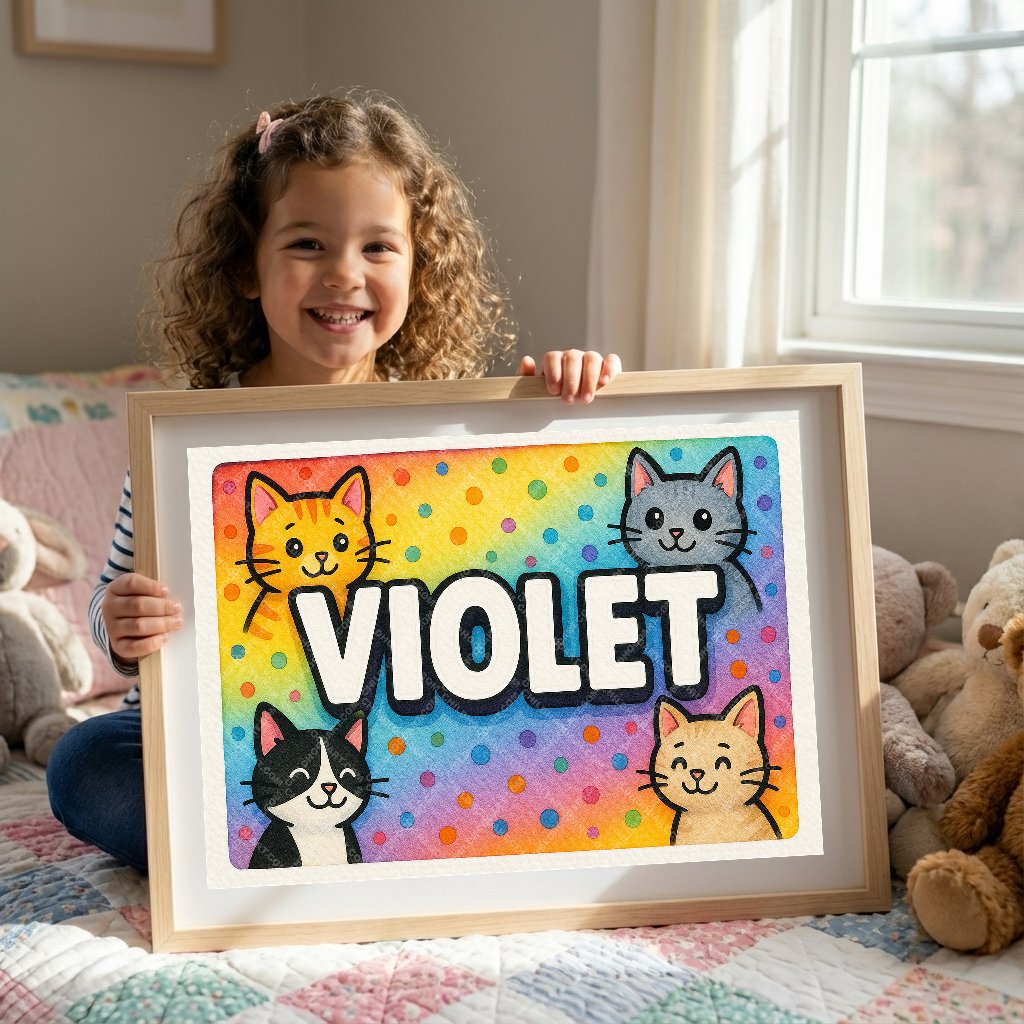 Personalized name art for Violet