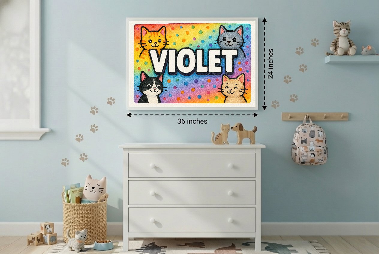 Personalized name art for Violet