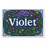 Calm personalized name art for Violet
