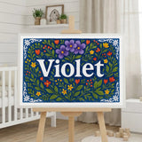 Calm personalized name art for Violet