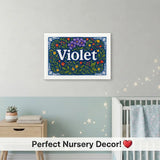 Calm personalized name art for Violet