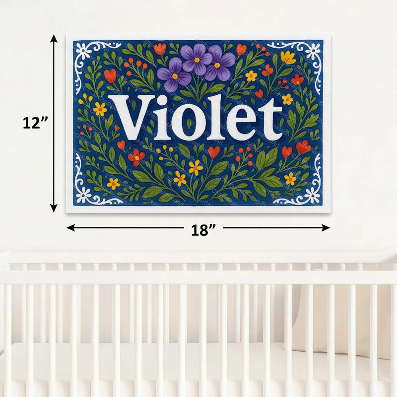 Calm personalized name art for Violet