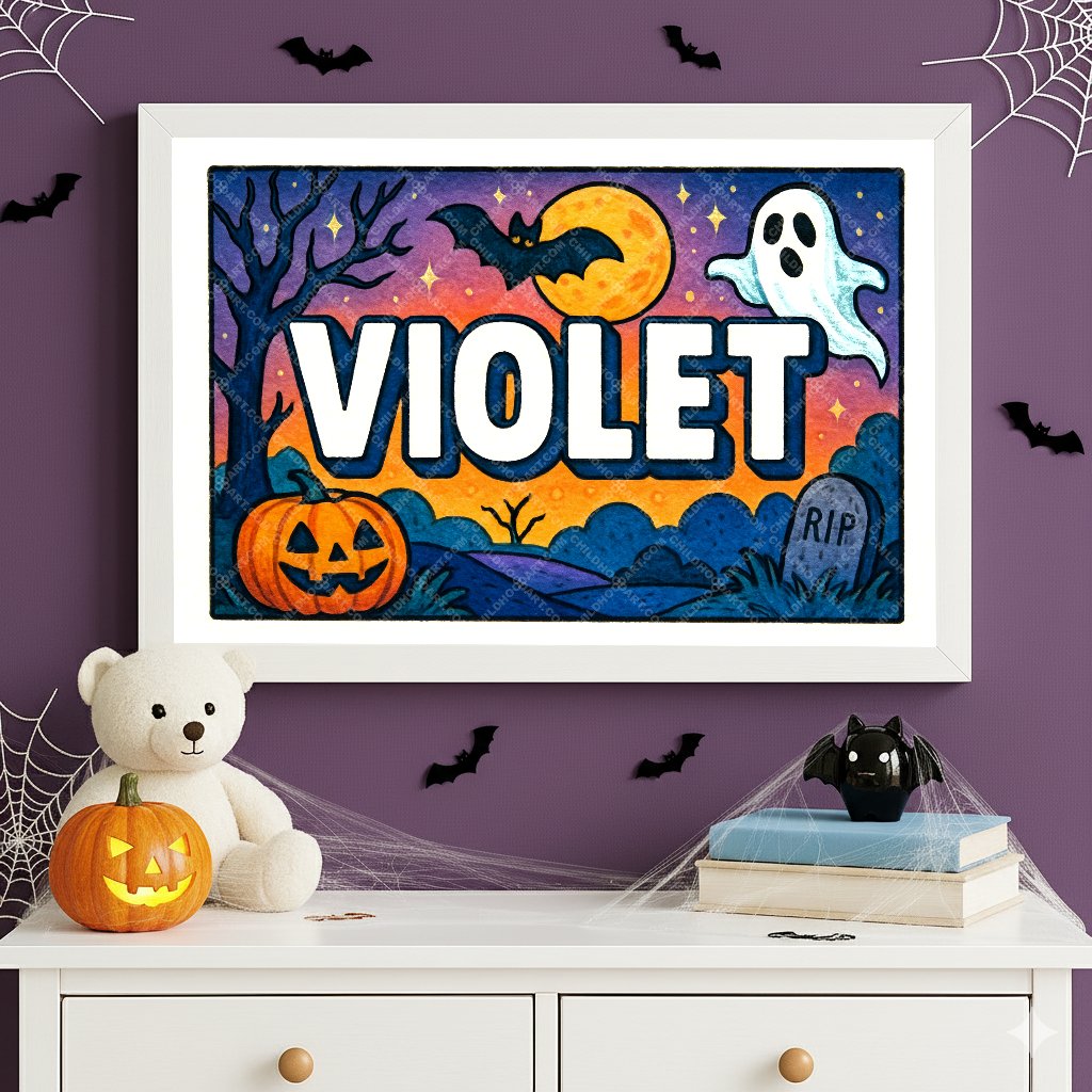 Personalized name art for Violet