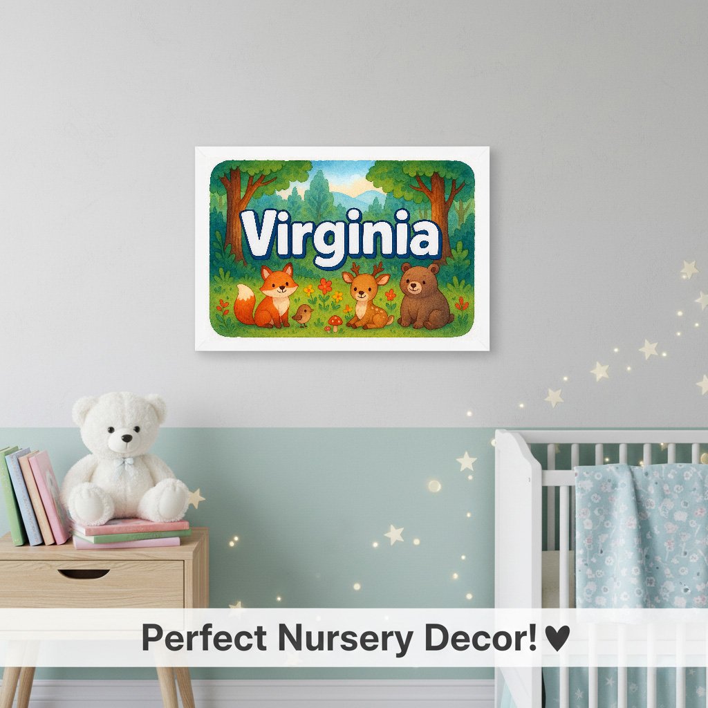 Personalized name art for Virginia
