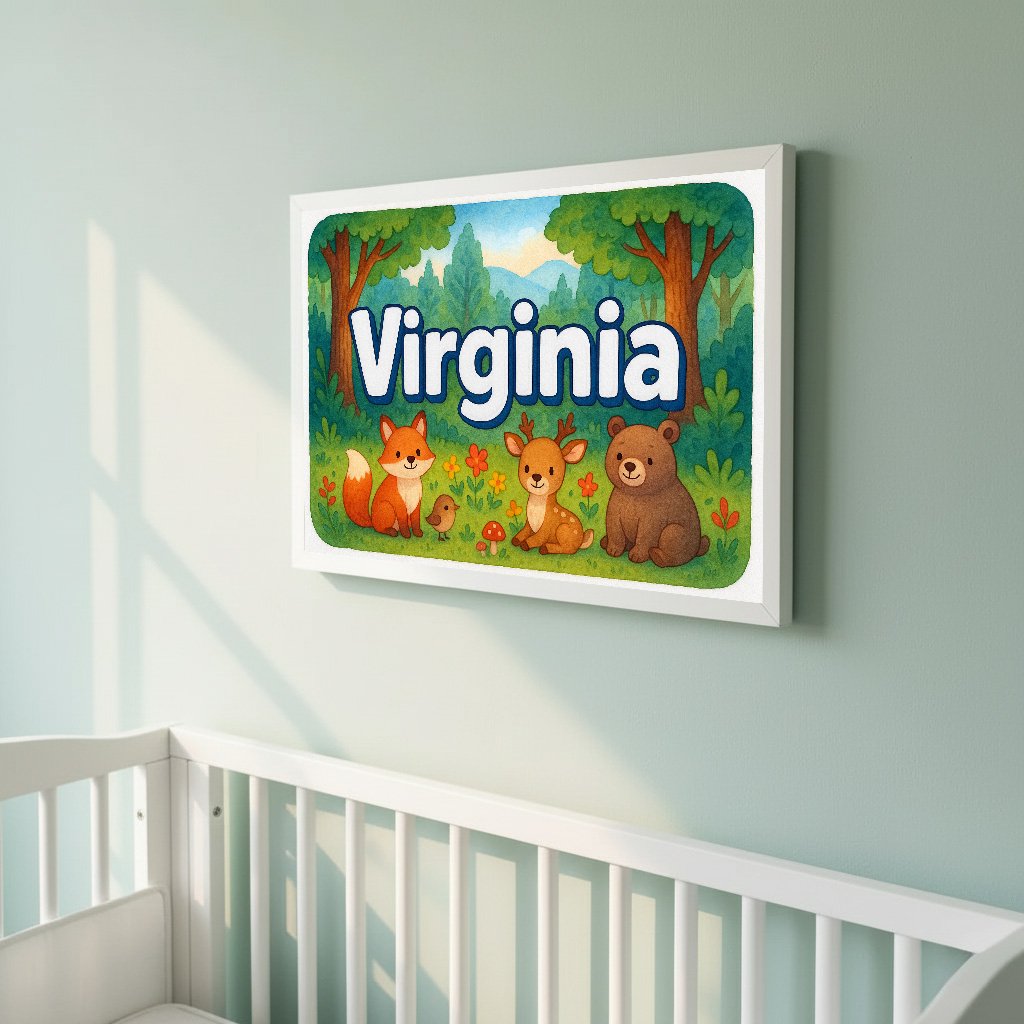 Personalized name art for Virginia