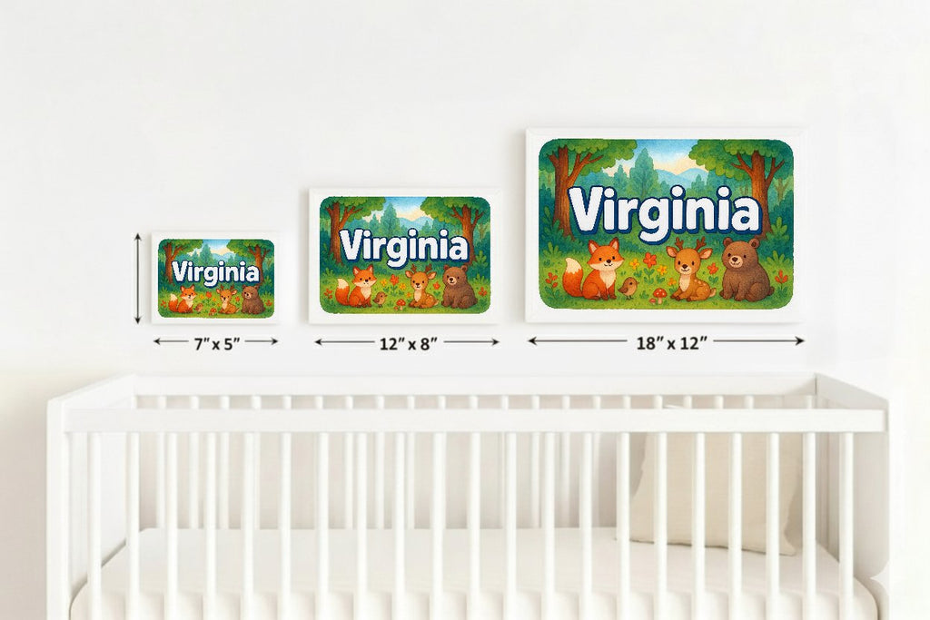 Personalized name art for Virginia