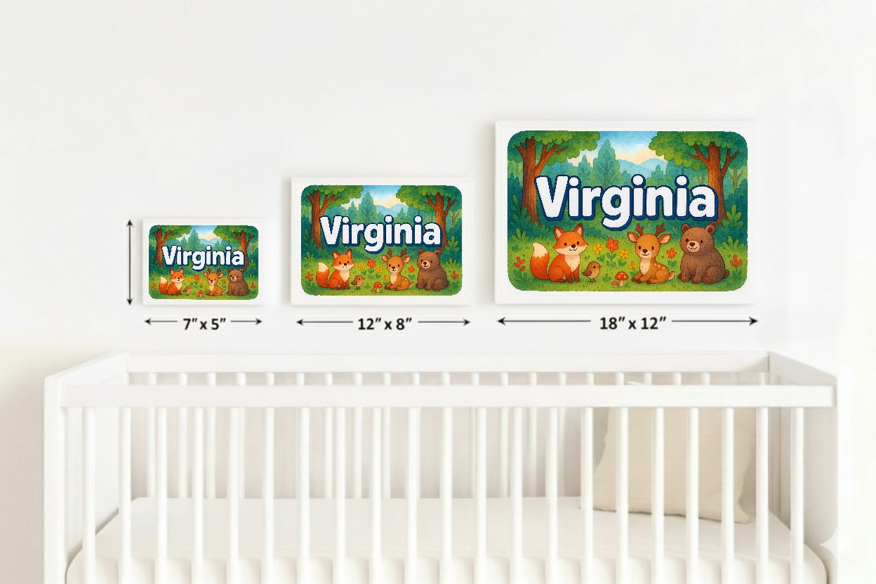Personalized name art for Virginia