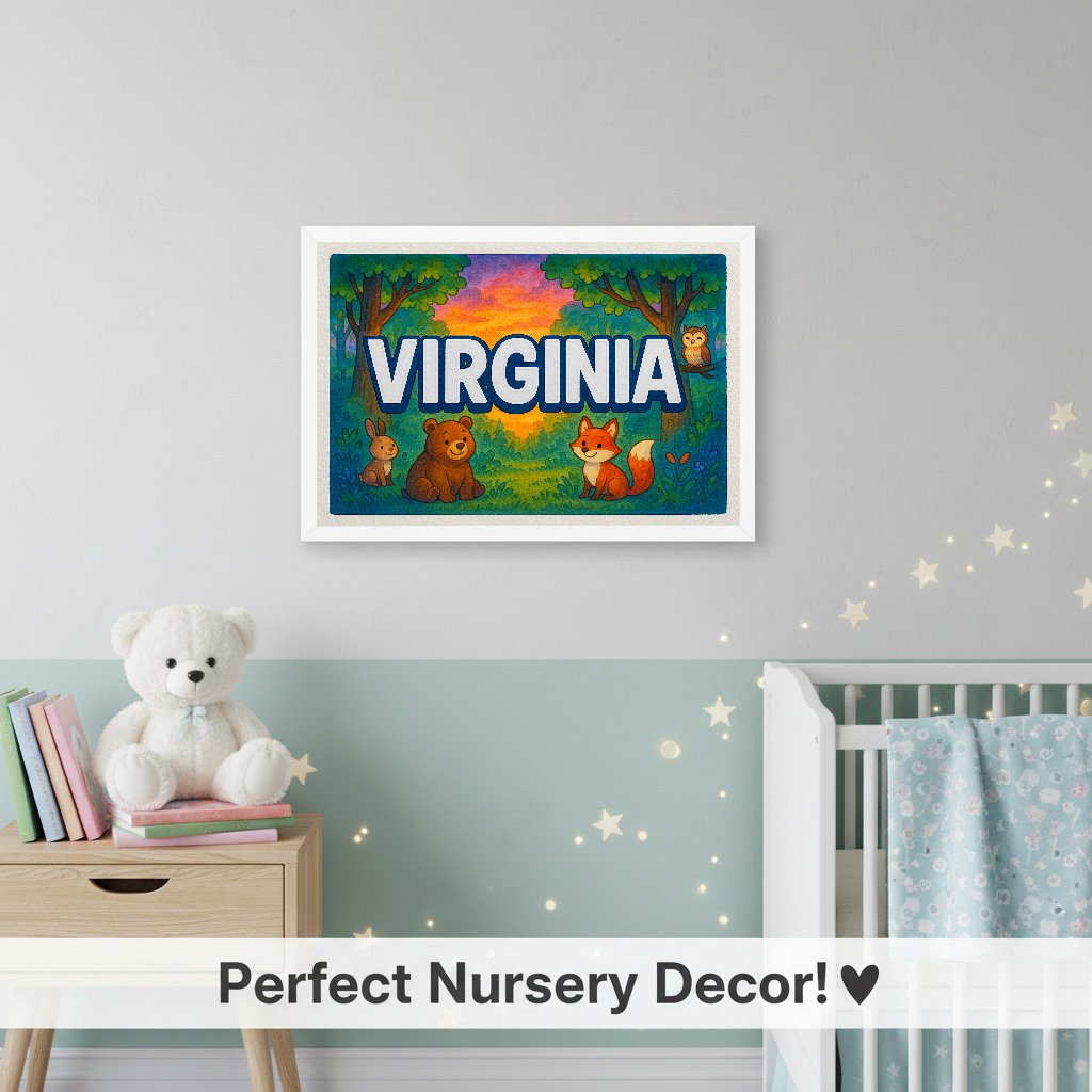Personalized name art for Virginia