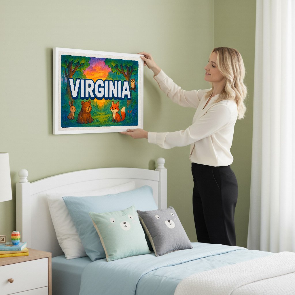 Personalized name art for Virginia
