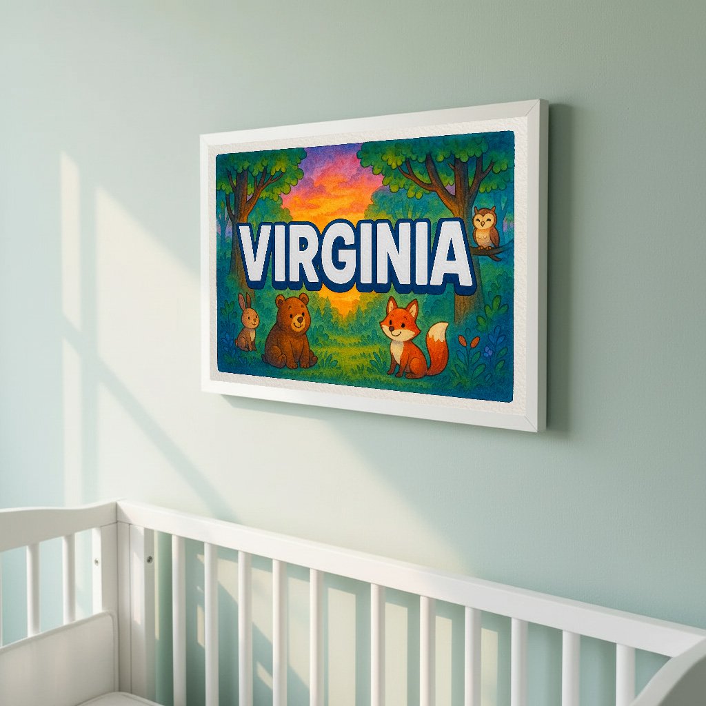 Personalized name art for Virginia
