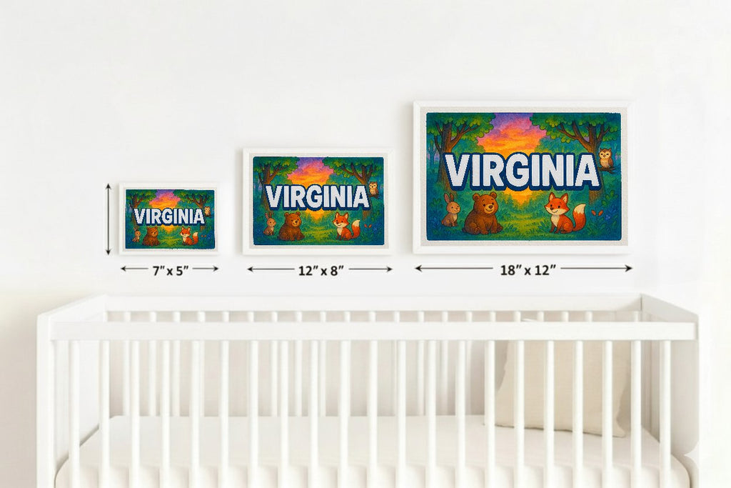 Personalized name art for Virginia