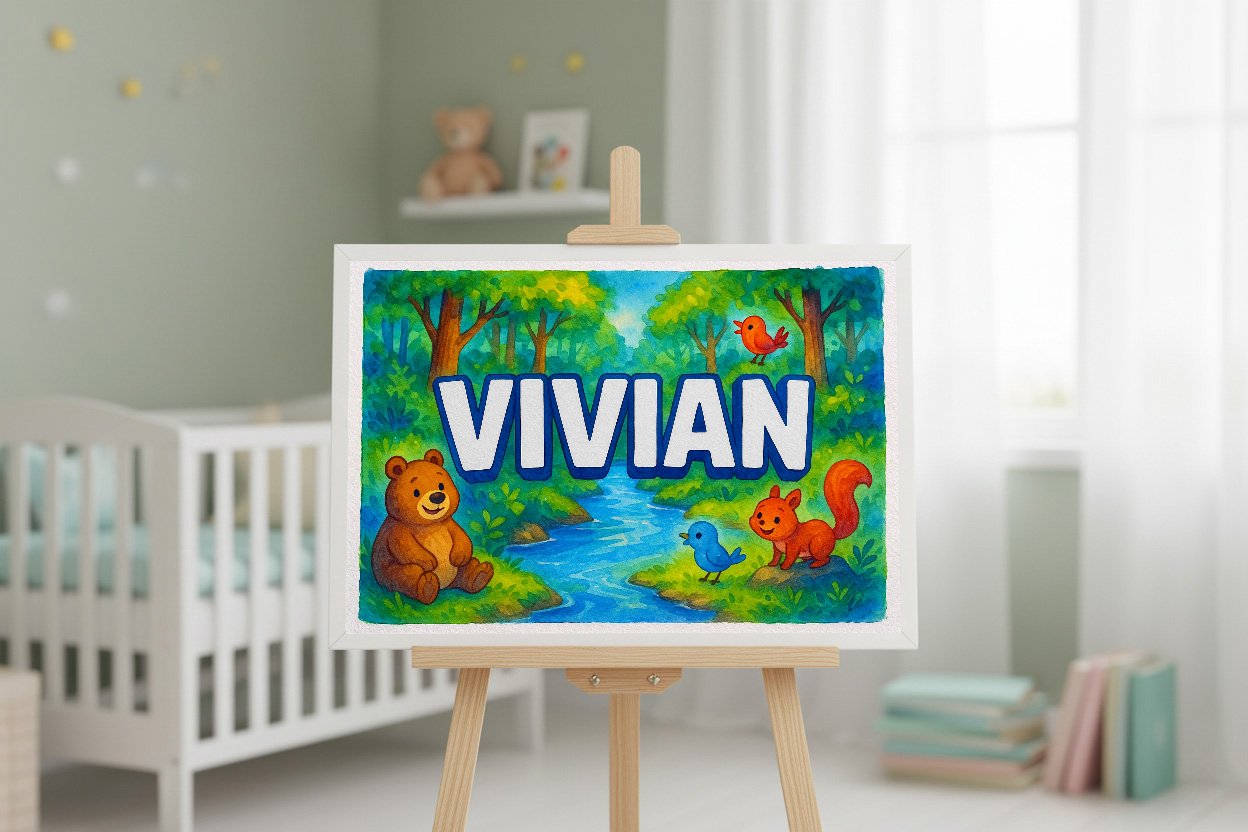 Personalized name art for Vivian