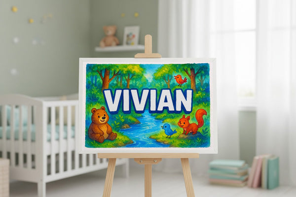 Vivian’s Personalized Forest Friends Art