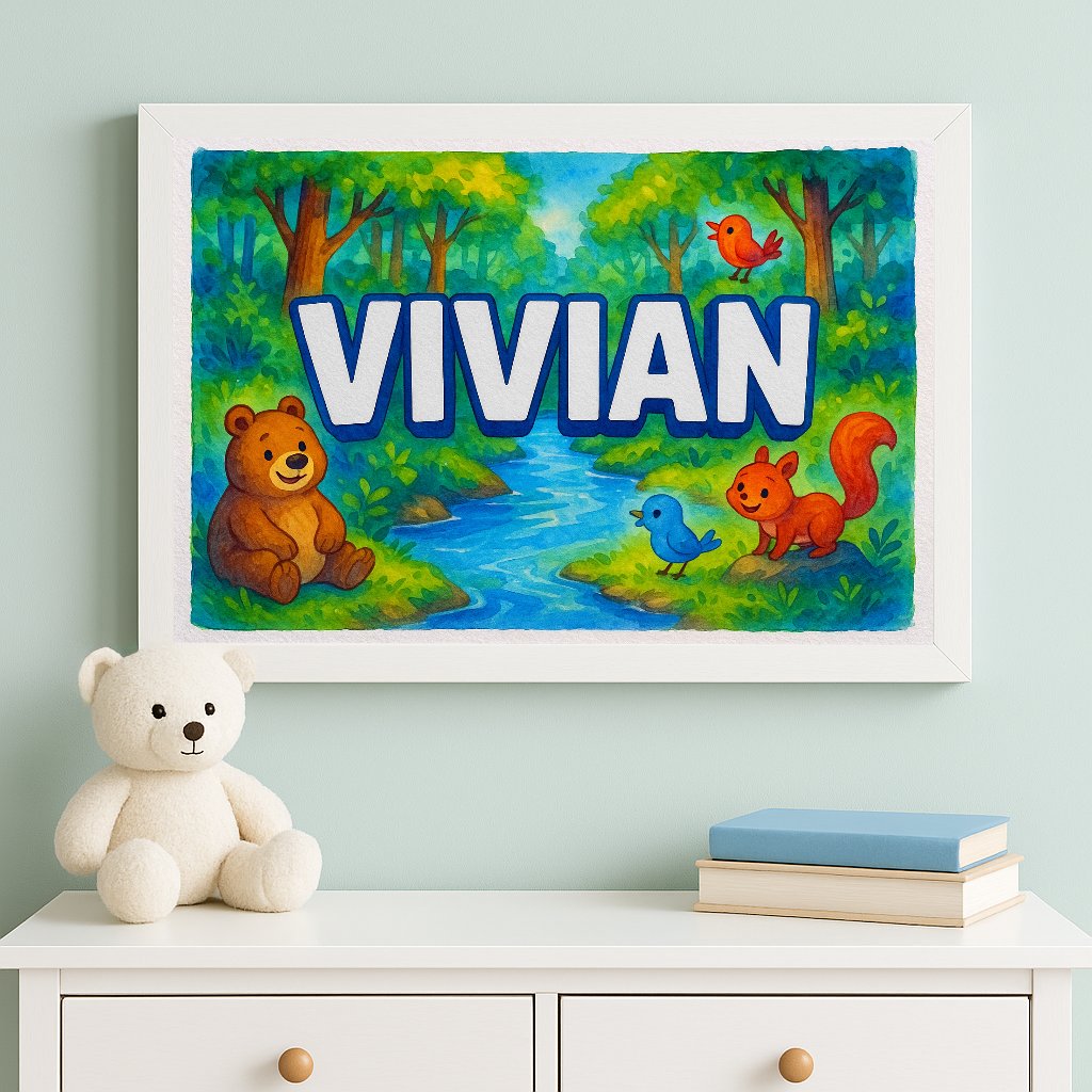 Personalized name art for Vivian