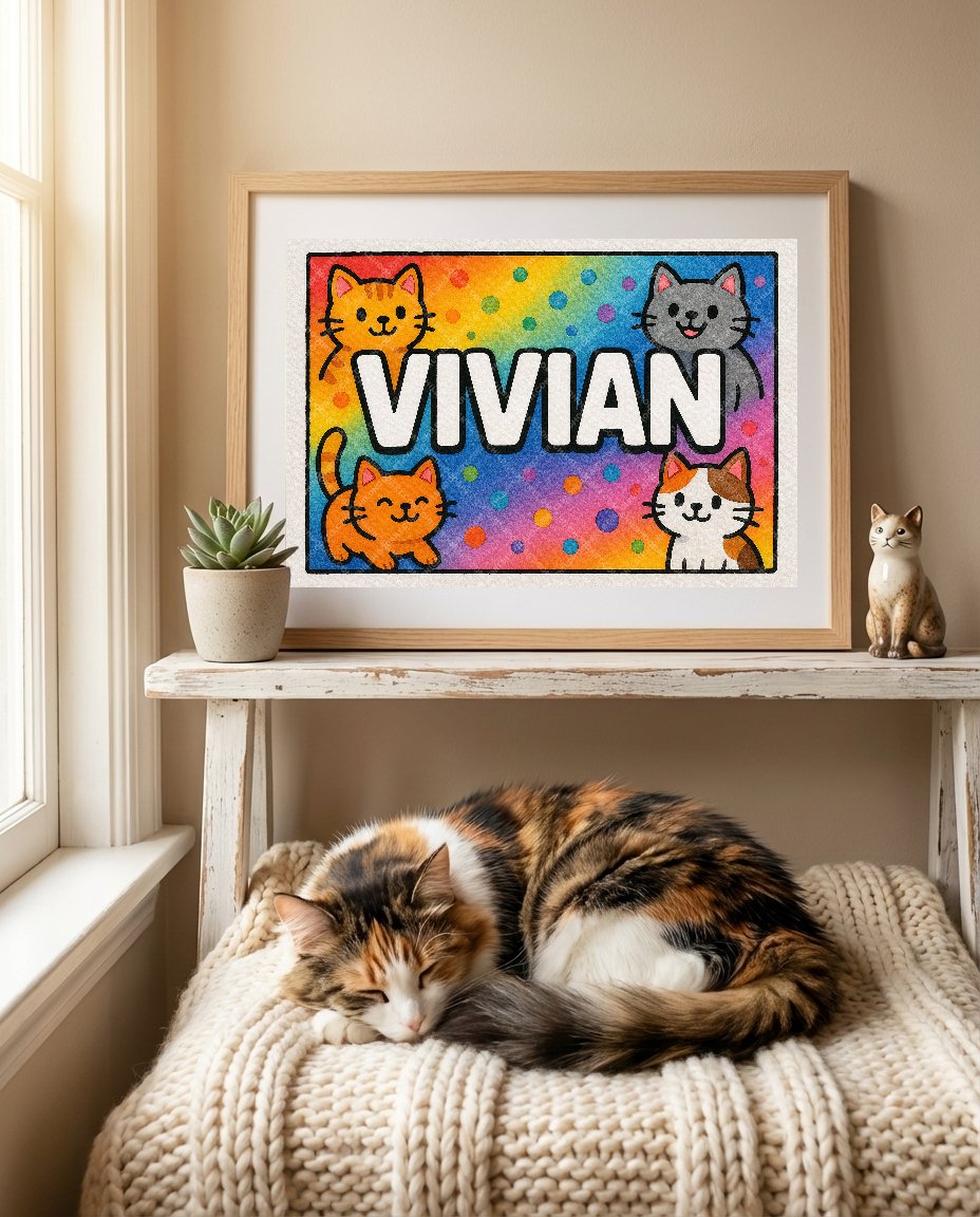 Personalized name art for Vivian