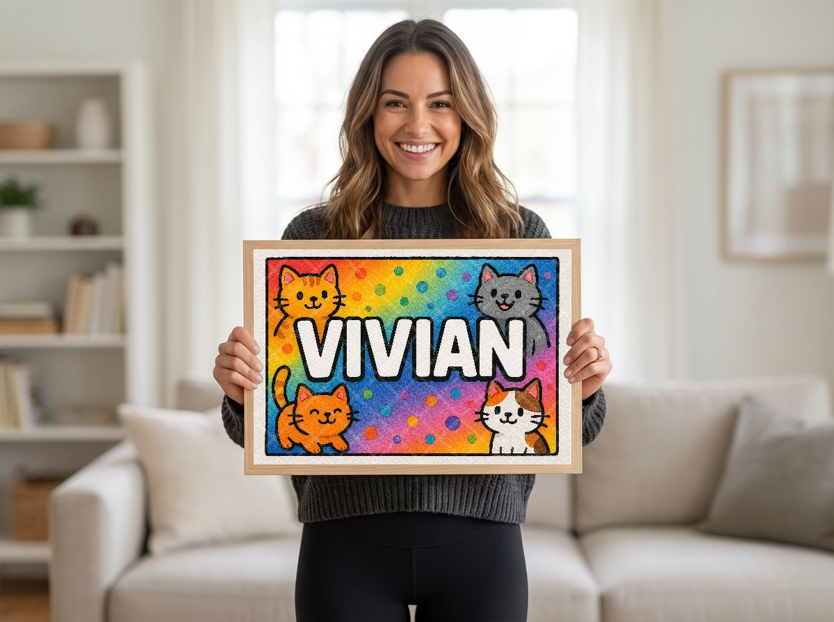 Personalized name art for Vivian