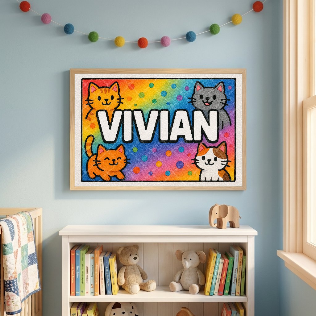 Personalized name art for Vivian