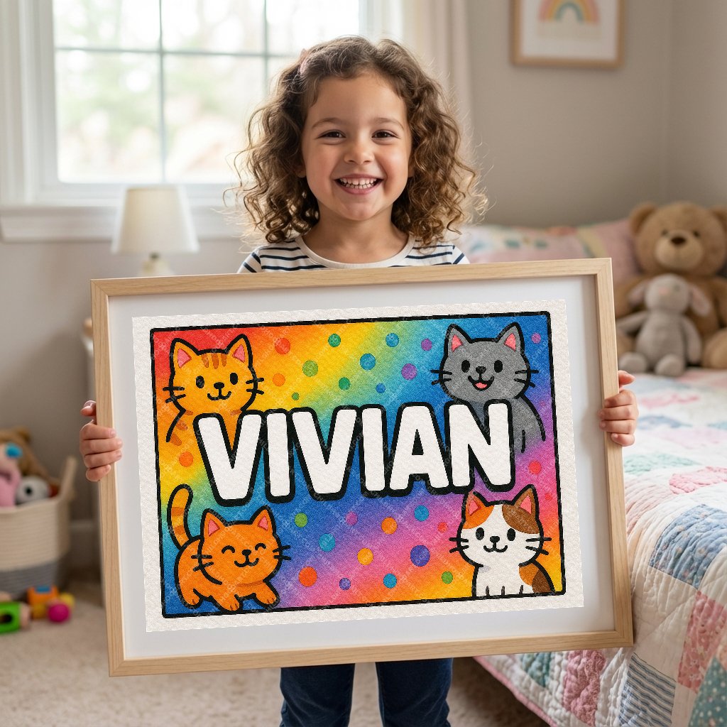 Personalized name art for Vivian
