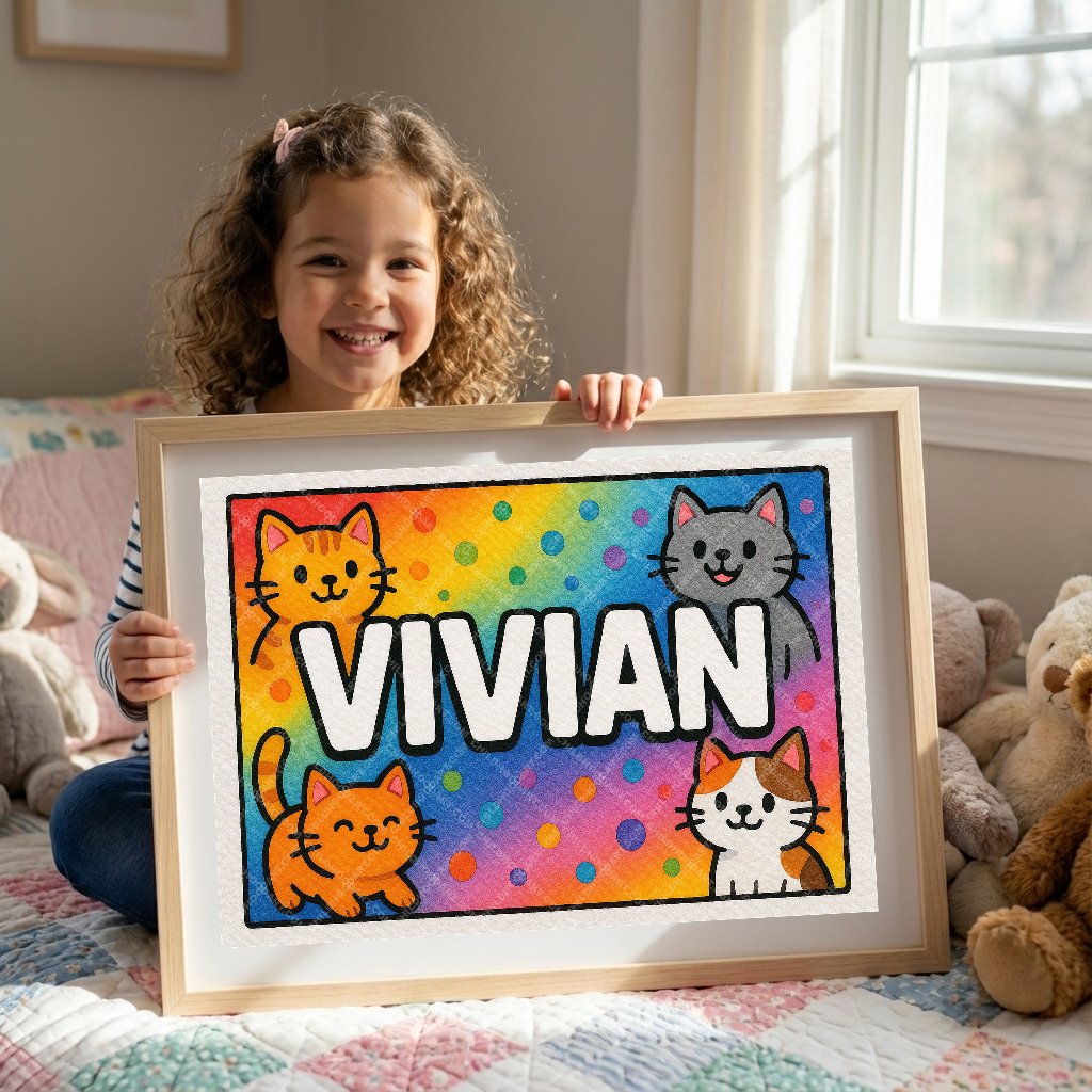 Personalized name art for Vivian