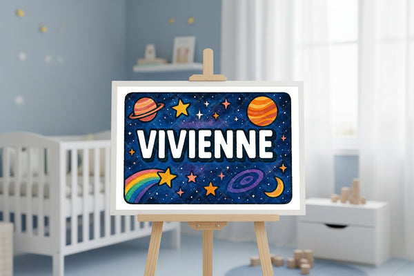"Vivienne" Amongst the Stars Personalized Space Artwork