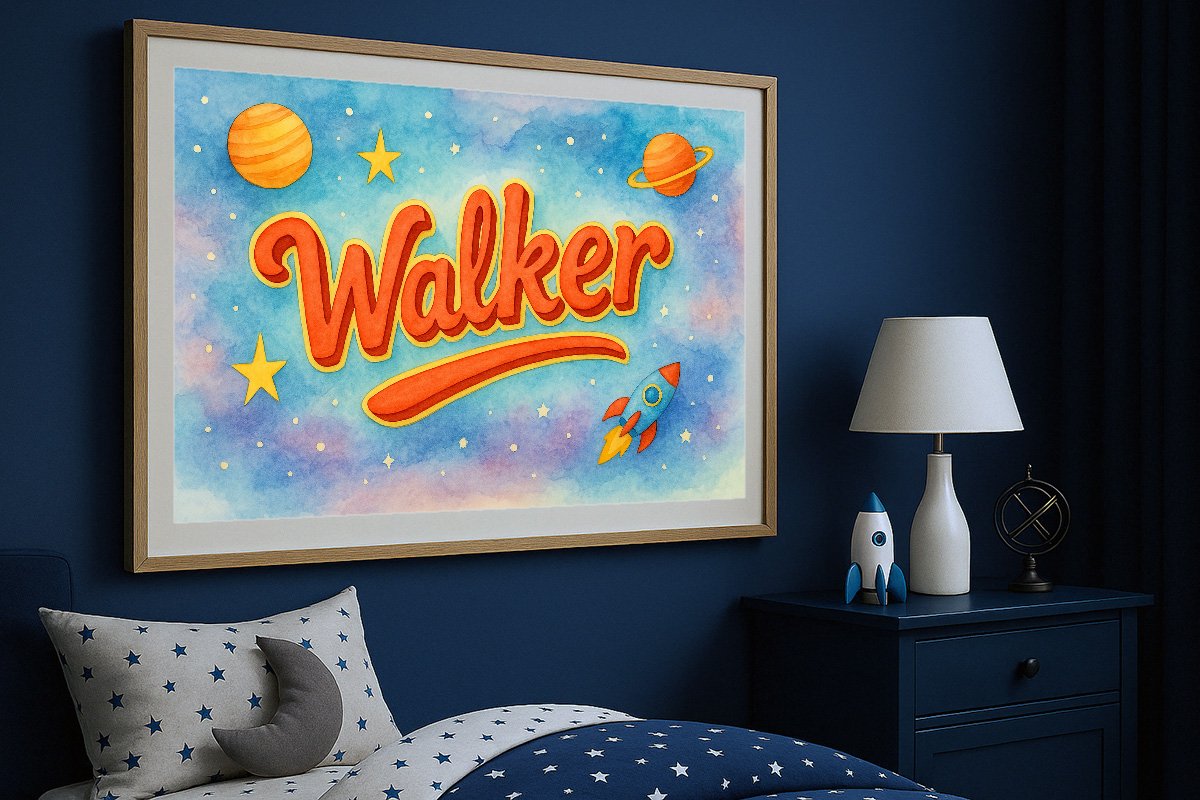 Walker Personalized Outer Space Art 351