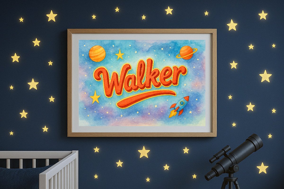 Walker Personalized Outer Space Art 351