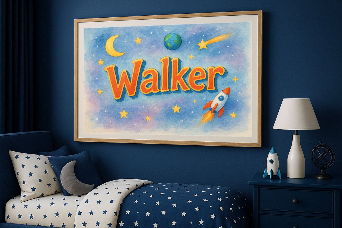 Walker Personalized Outer Space Art 352