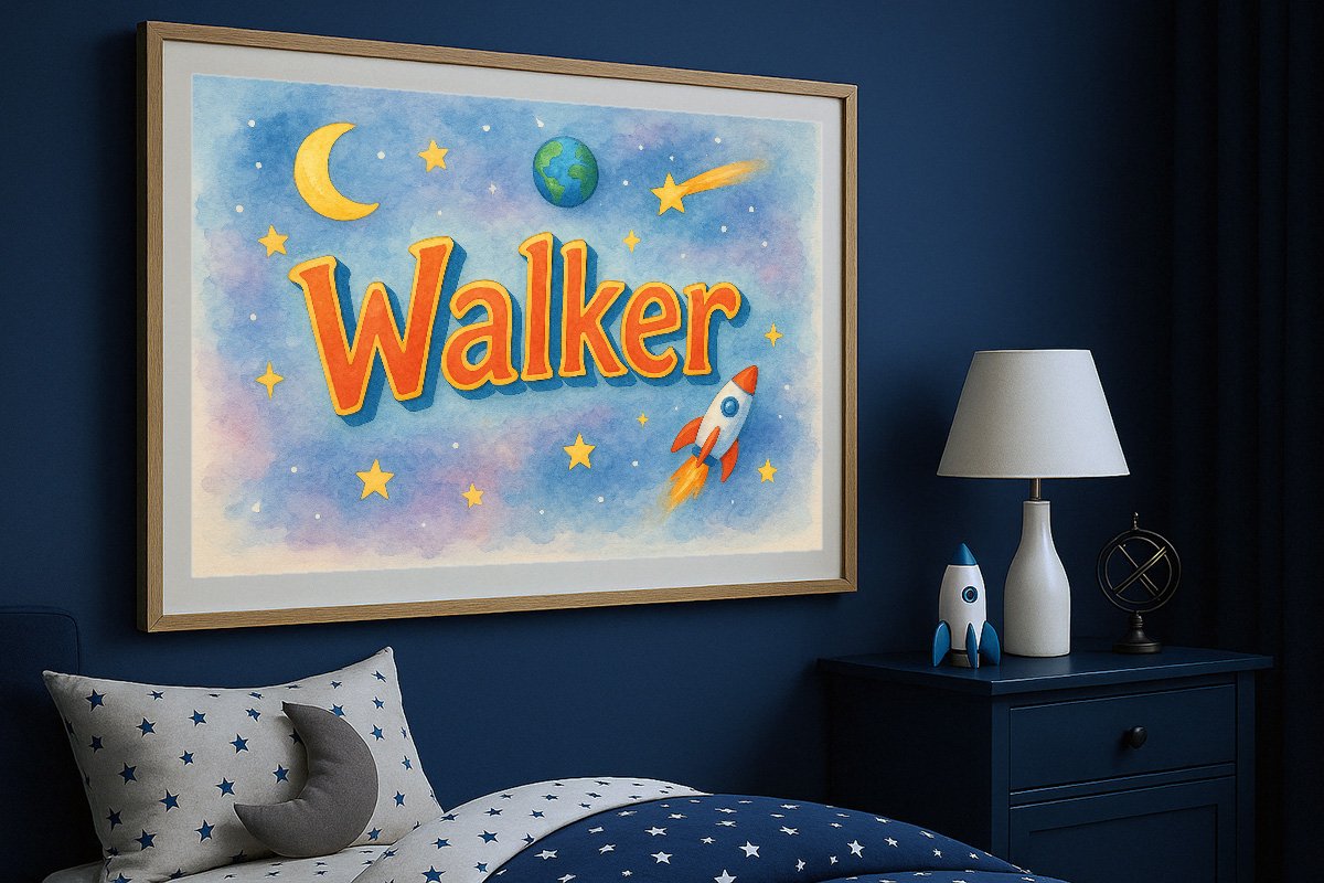 Walker Personalized Outer Space Art 352