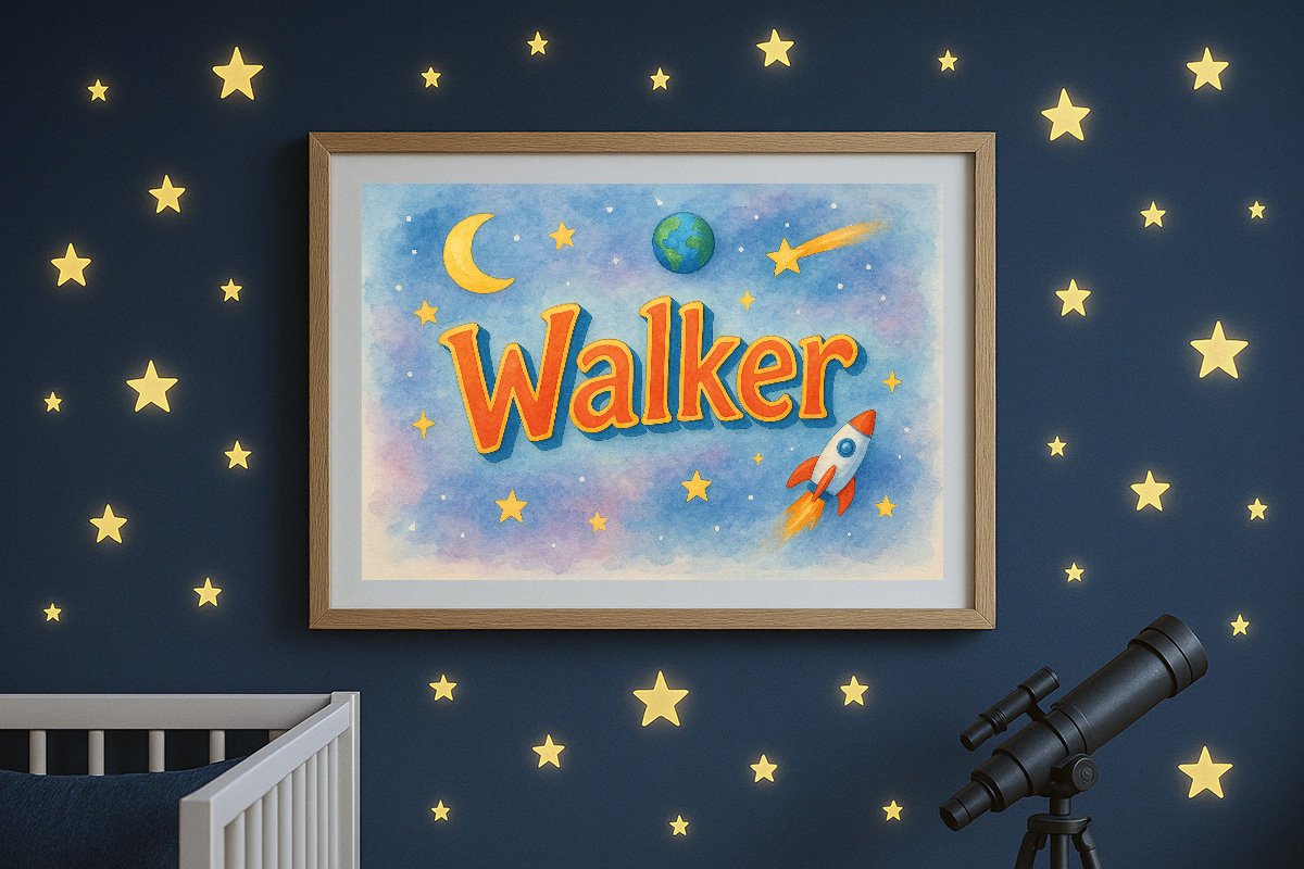 Walker Personalized Outer Space Art 352