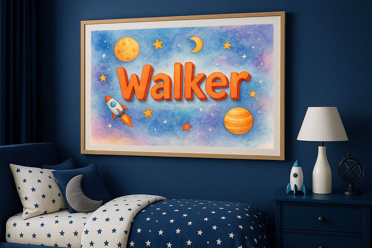 Walker Personalized Outer Space Art 353