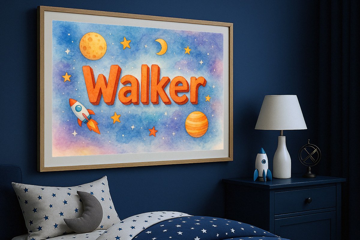 Walker Personalized Outer Space Art 353