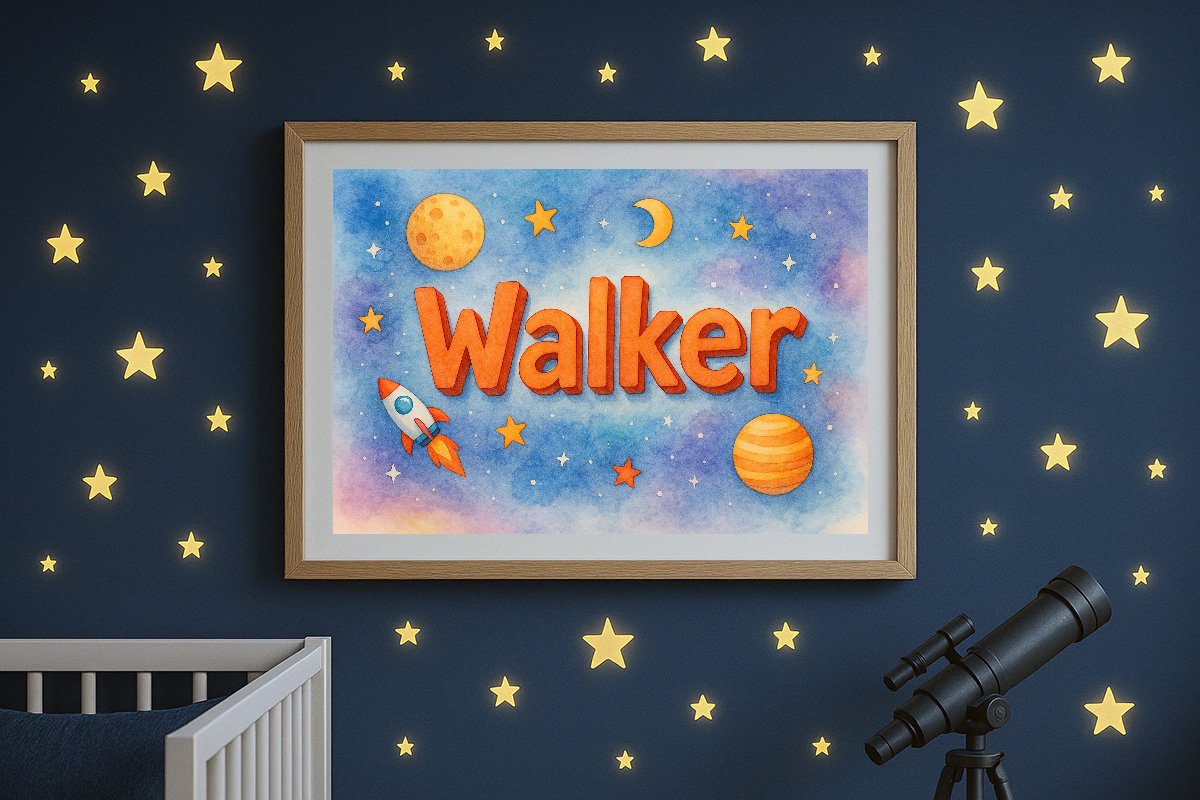 Walker Personalized Outer Space Art 353