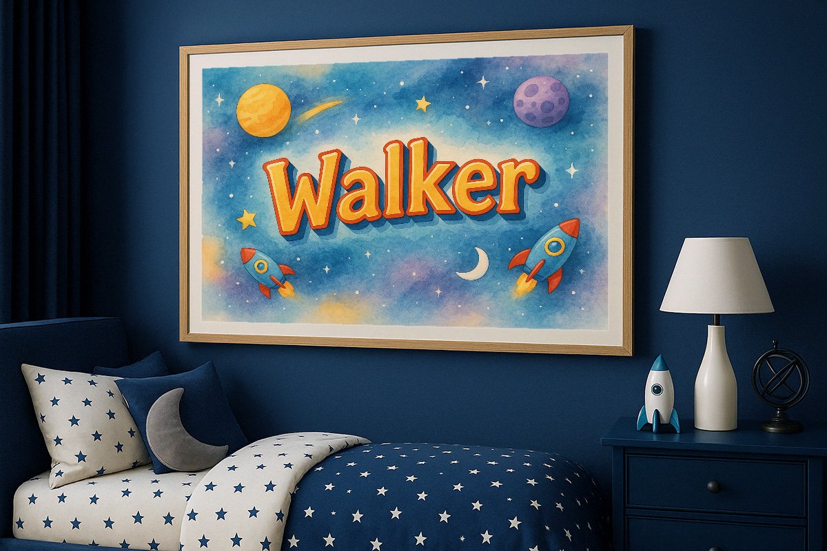 Walker Personalized Outer Space Art 354