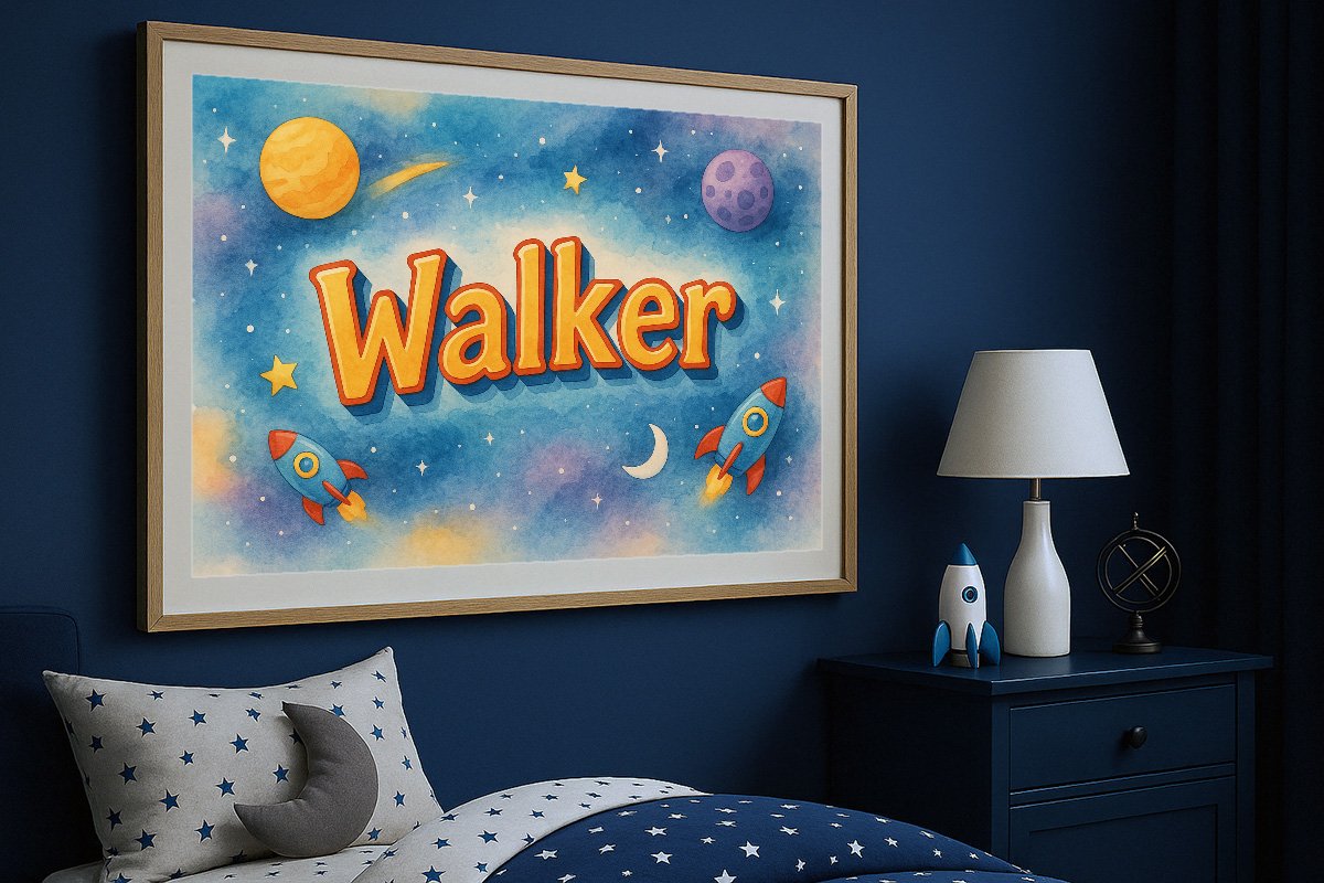 Walker Personalized Outer Space Art 354