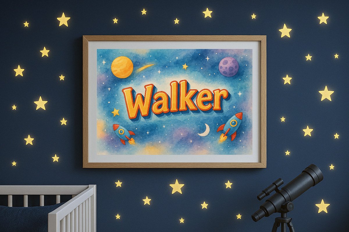Walker Personalized Outer Space Art 354