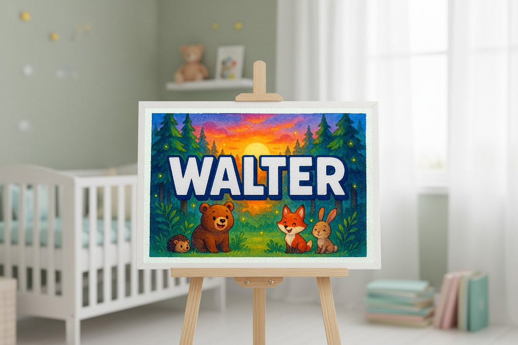 Personalized name art for Walter