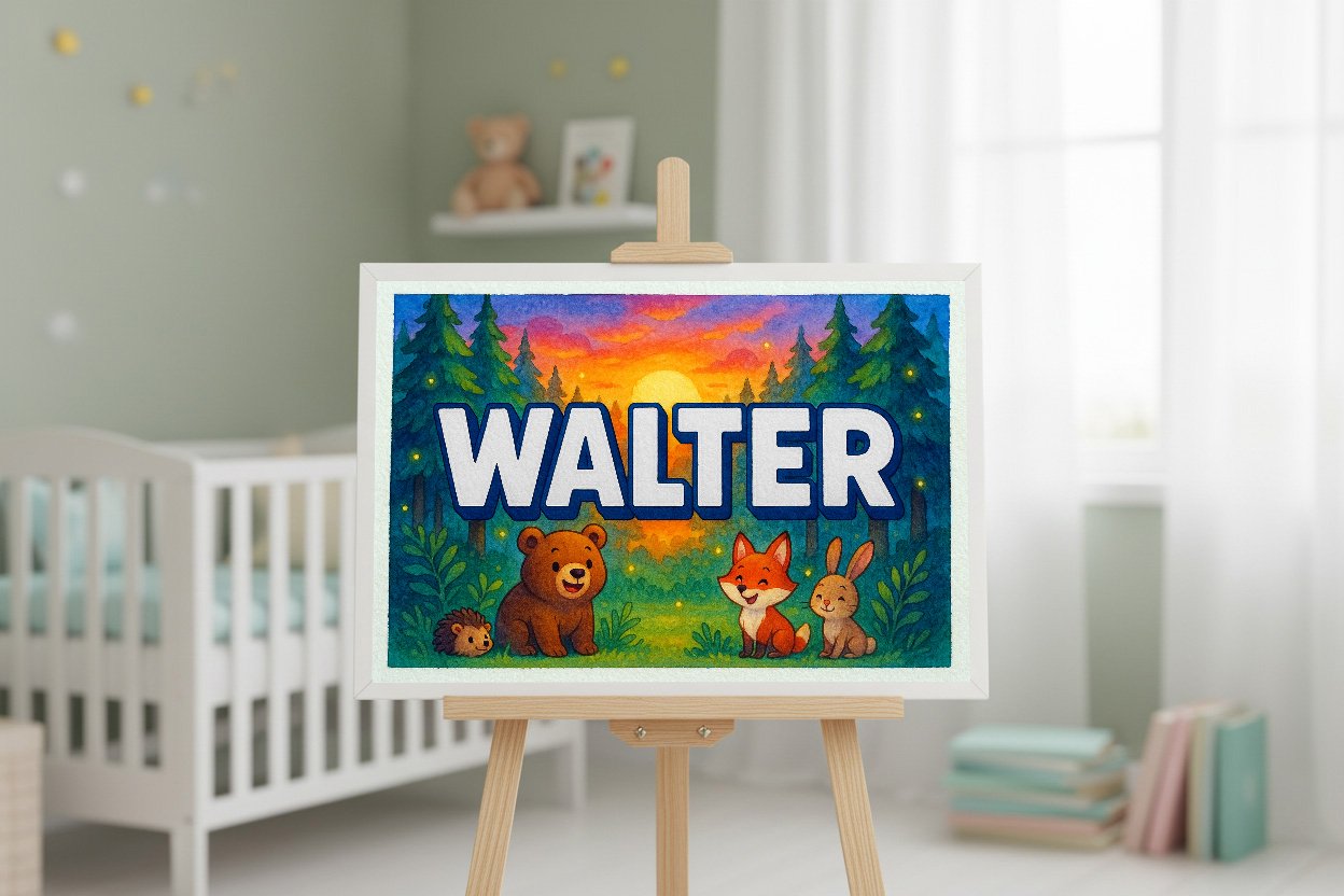 Personalized name art for Walter