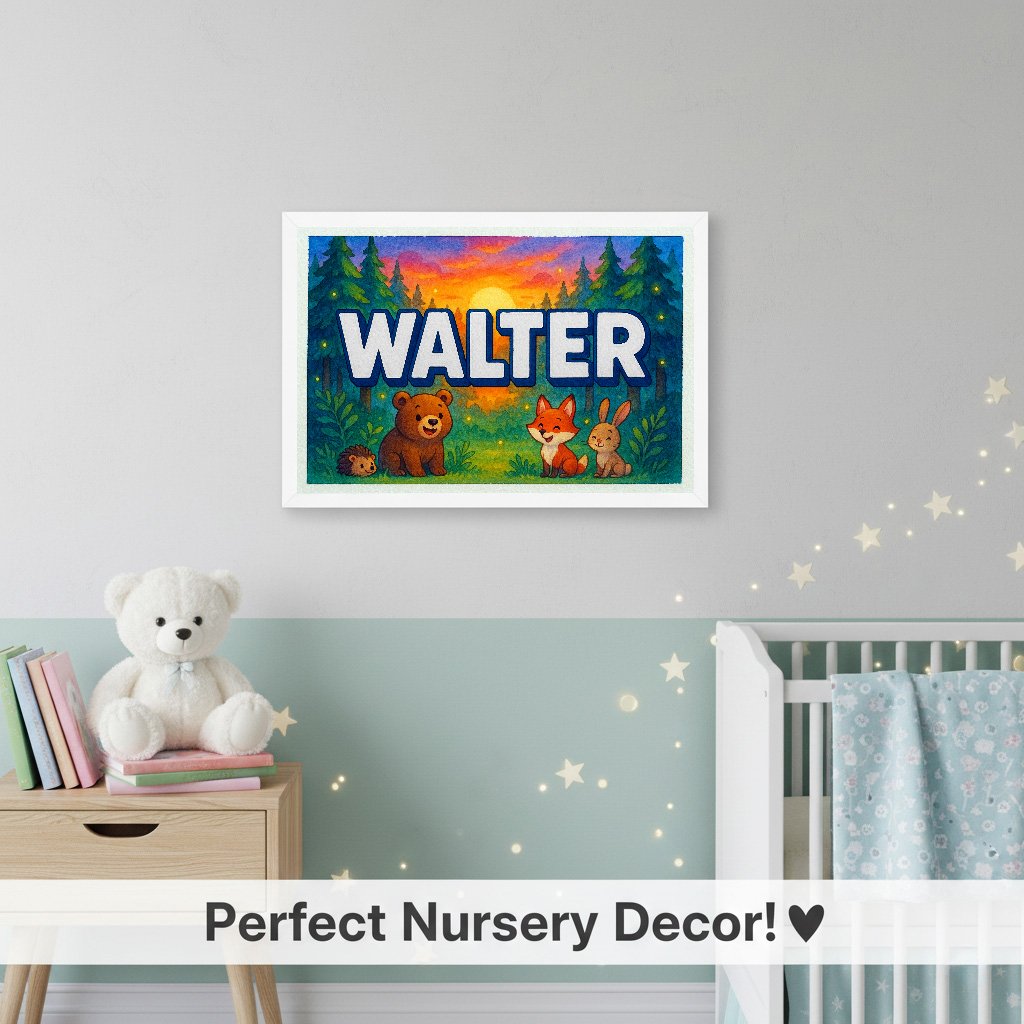 Personalized name art for Walter