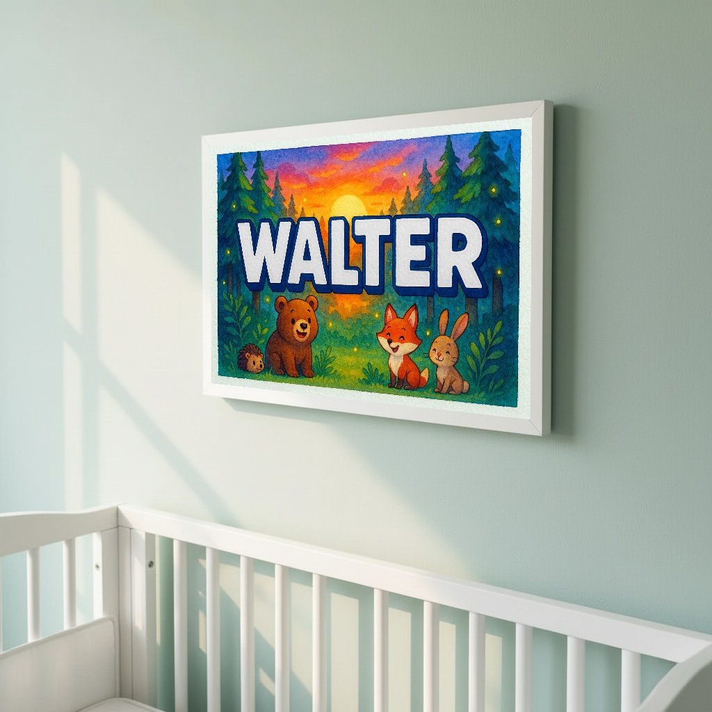 Personalized name art for Walter